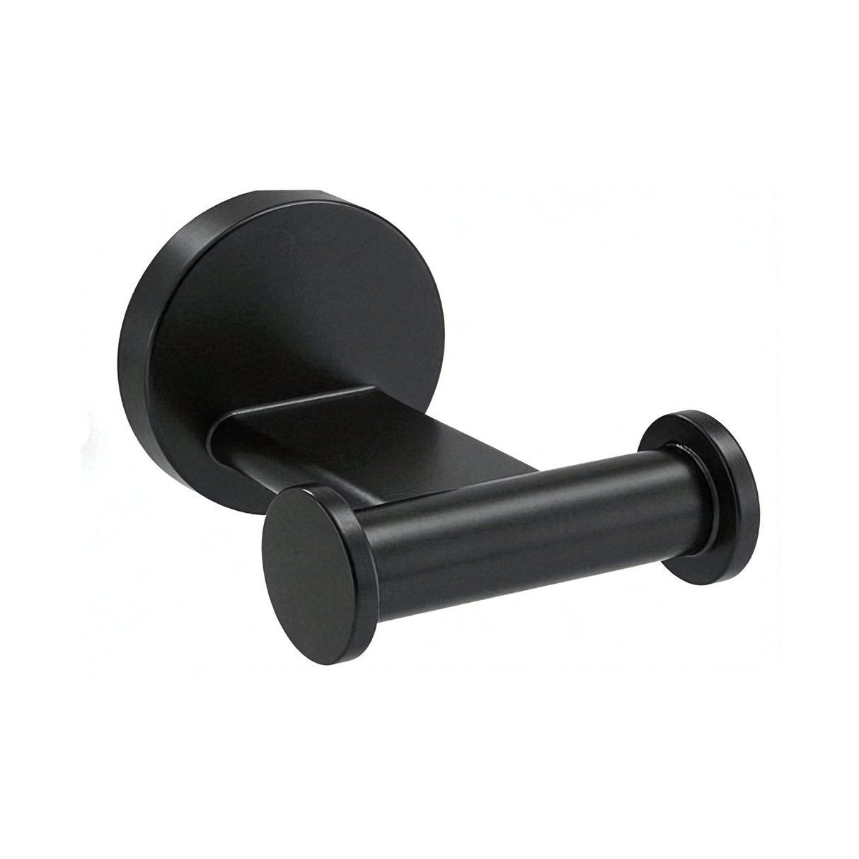 Ivanees 4-Piece Bathroom Accessories Set in Matte Black Finish – Stainless Steel Robe Hook, Towel Ring, Toilet Paper Holder & Towel Bar