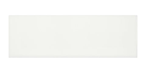 4 x 12 in. Soho Canvas White Glossy Pressed Glazed Ceramic Wall Tile