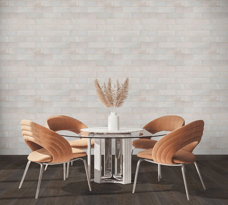 4" X 12" Marza Pearl Glossy Creamy White Subway Tile (11.33SQ FT/CTN) - BUILDMYPLACE