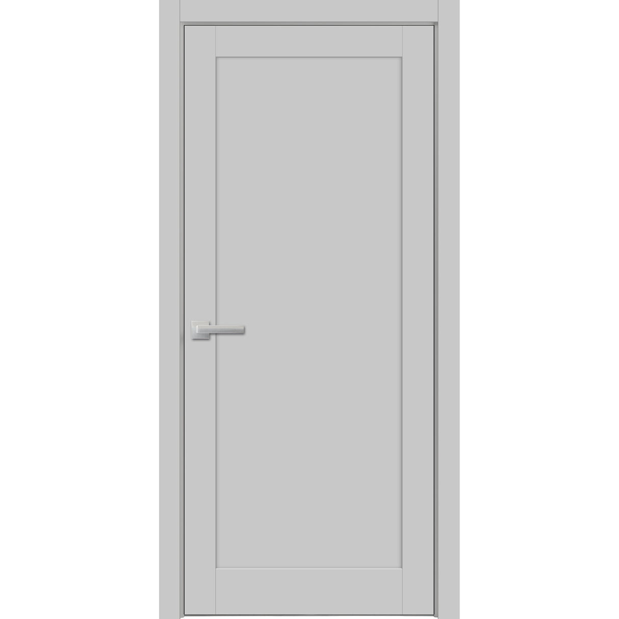 Pantry Kitchen Lite Door Hardware | Quadro 4111 Matte Grey | Single Panel Frame Trims | Bathroom Bedroom Sturdy Doors