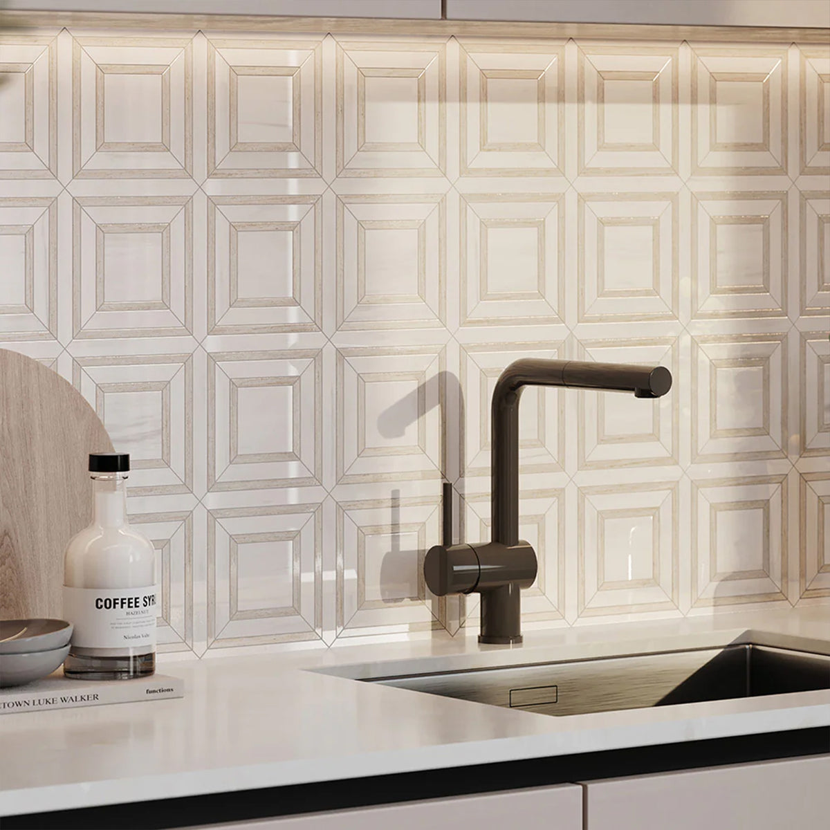 Piazza Mayfair Zebrino Polished Glazed Porcelain Mosaic