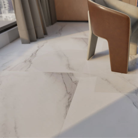 48 in. x 48 in. x 8.5 mm Thickness - Mercan Silver, Polished Porcelain Floor and Wall Tile (31 sq. ft./Case & 2 PCS/Case) - BUILDMYPLACE