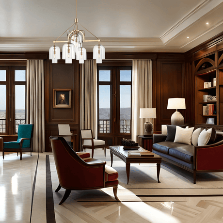 5 - Light Modern Glass Bell Shade Round Chandelier Diam 35.5", Brass Finish Hardware with Clear Glass, 27.5" Height, 120V, Bulb Type B10, Socket Type E12, Max wattage Per Socket 60W - BUILDMYPLACE