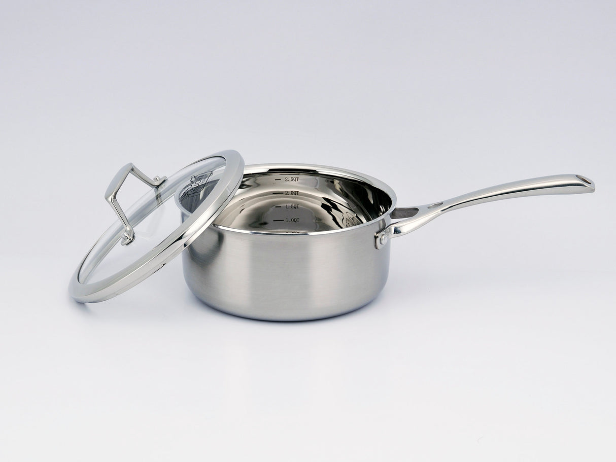 KUCHT Culinary Professional 3 Ply Stainless Steel 10 Piece Cookware Set