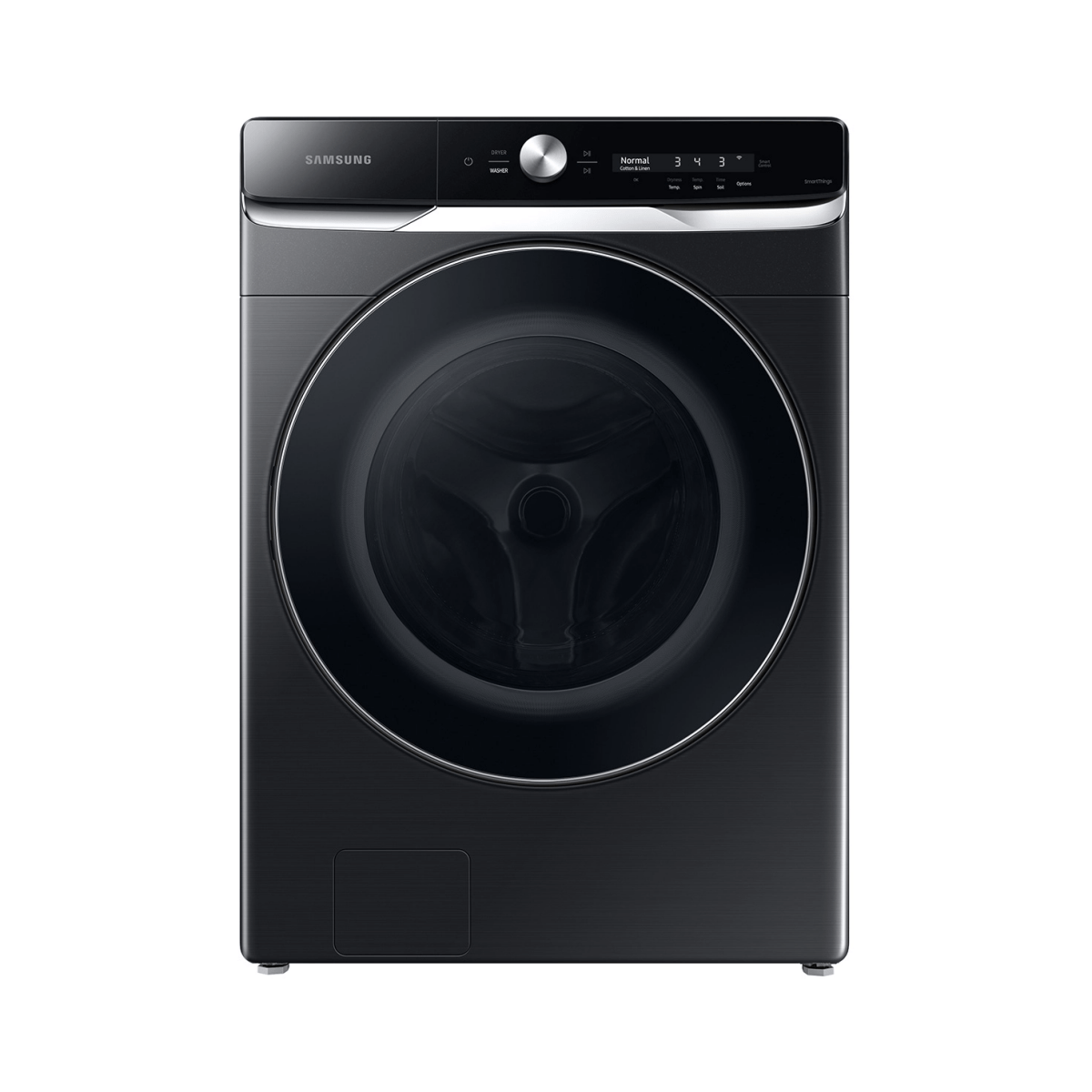 5.0 cu. ft. Extra - Large Capacity Smart Dial Front Load Washer with OptiWash in Brushed Black - BUILDMYPLACE