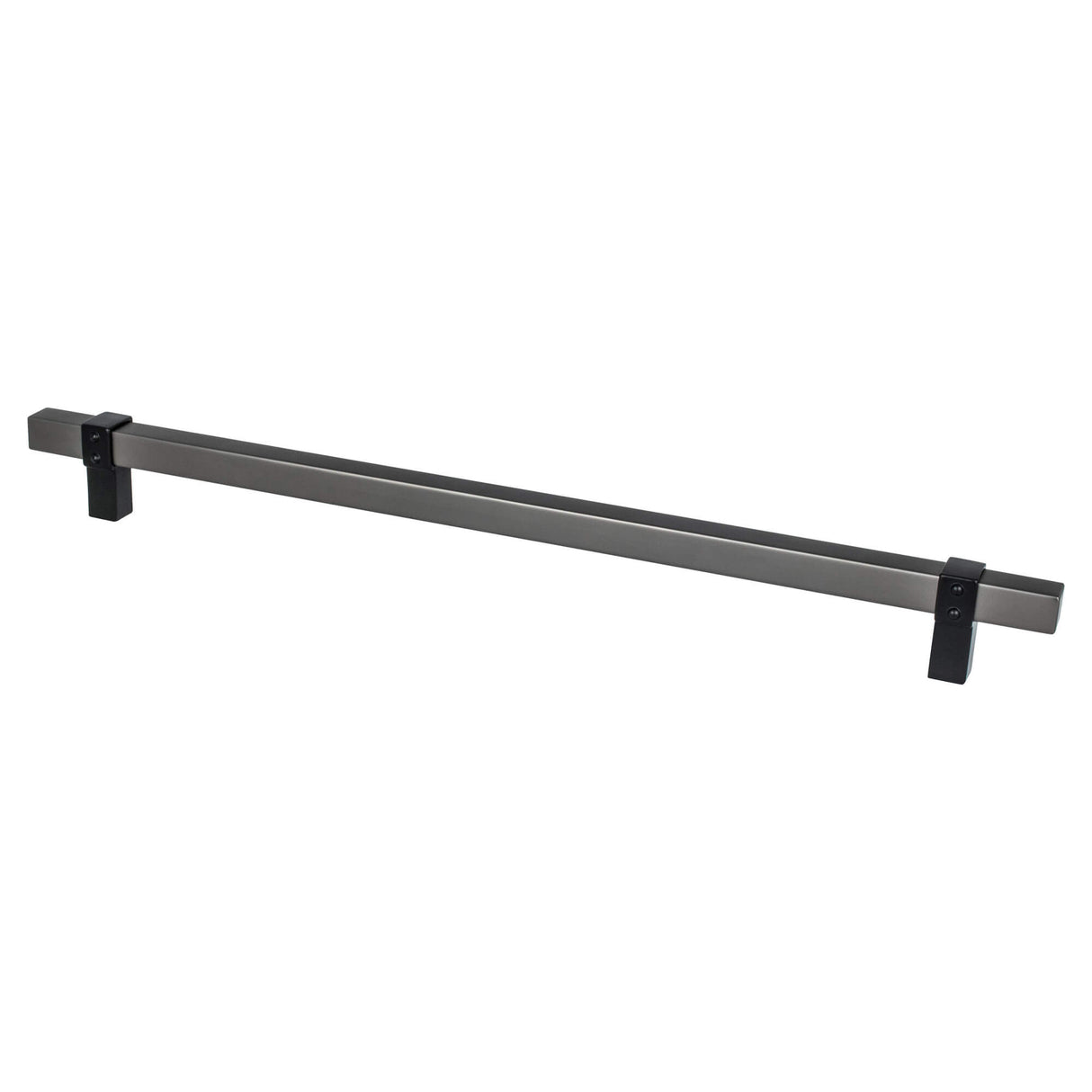 Rivet Rebel 12 inch CC Slate Bar and Matte Black Posts Appliance Pull