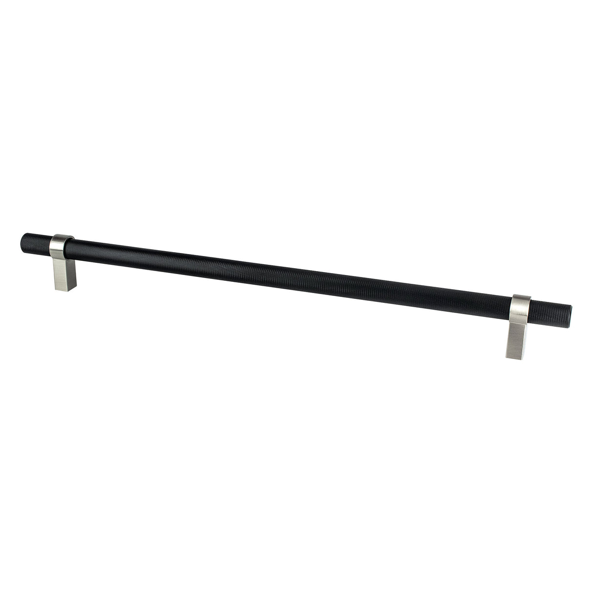 Radial Reign 18 inch CC Matte Black Bar and Brushed Nickel Posts Appliance Pull