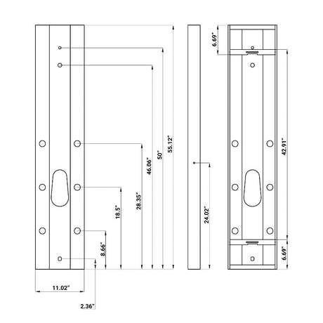 55 in. 6 - Jet Stainless Steel Bamboo Wood Shower Panel System With Adjustable Round Rainfall Showerhead, Handheld Shower & Tub Spout, Self - Cleaning & Jet Massage Feature - BUILDMYPLACE