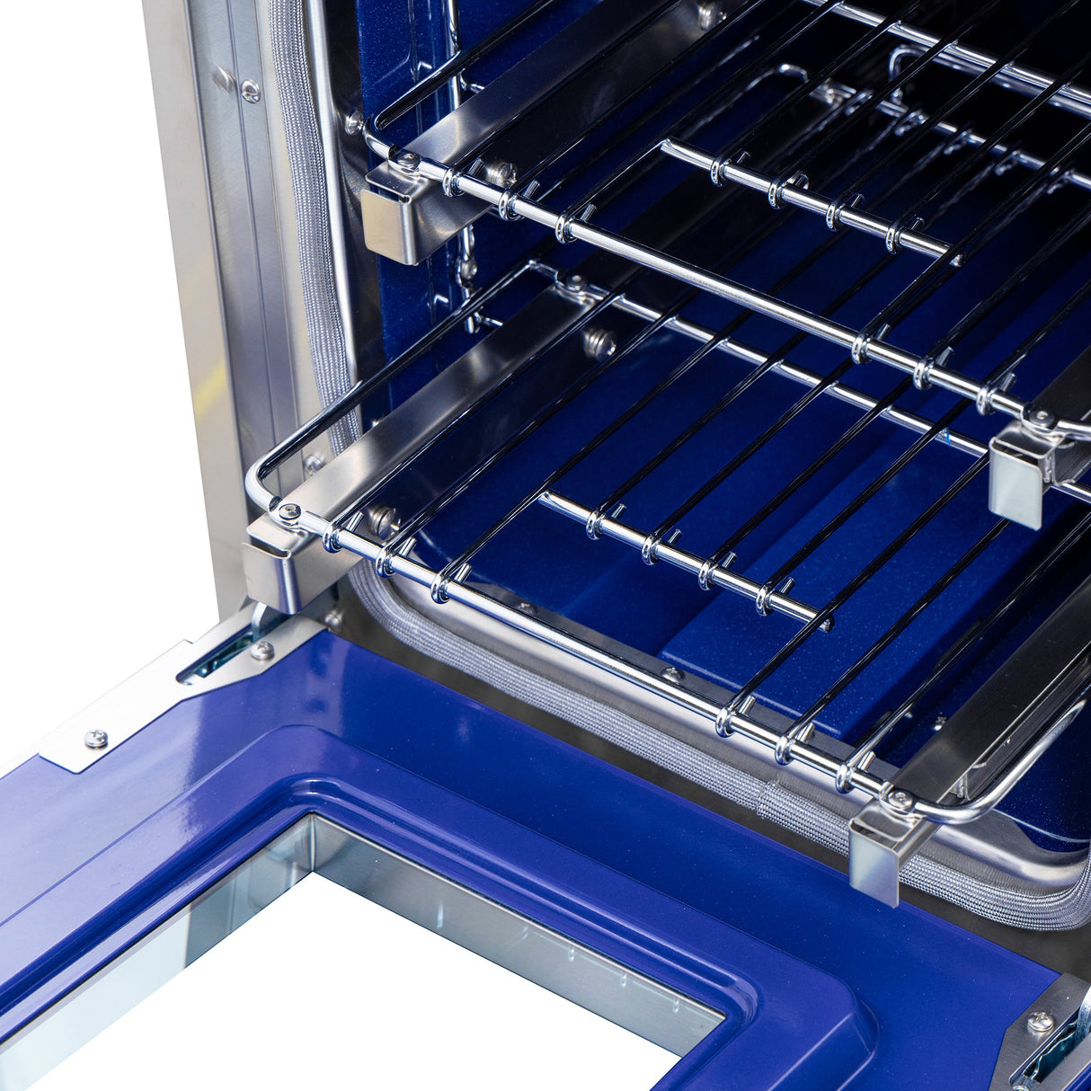 48 in. 6.7 cu. ft. 8 Burners Dual Fuel Range for Natural Gas in Stainless Steel with Kucht Horus Thermostat