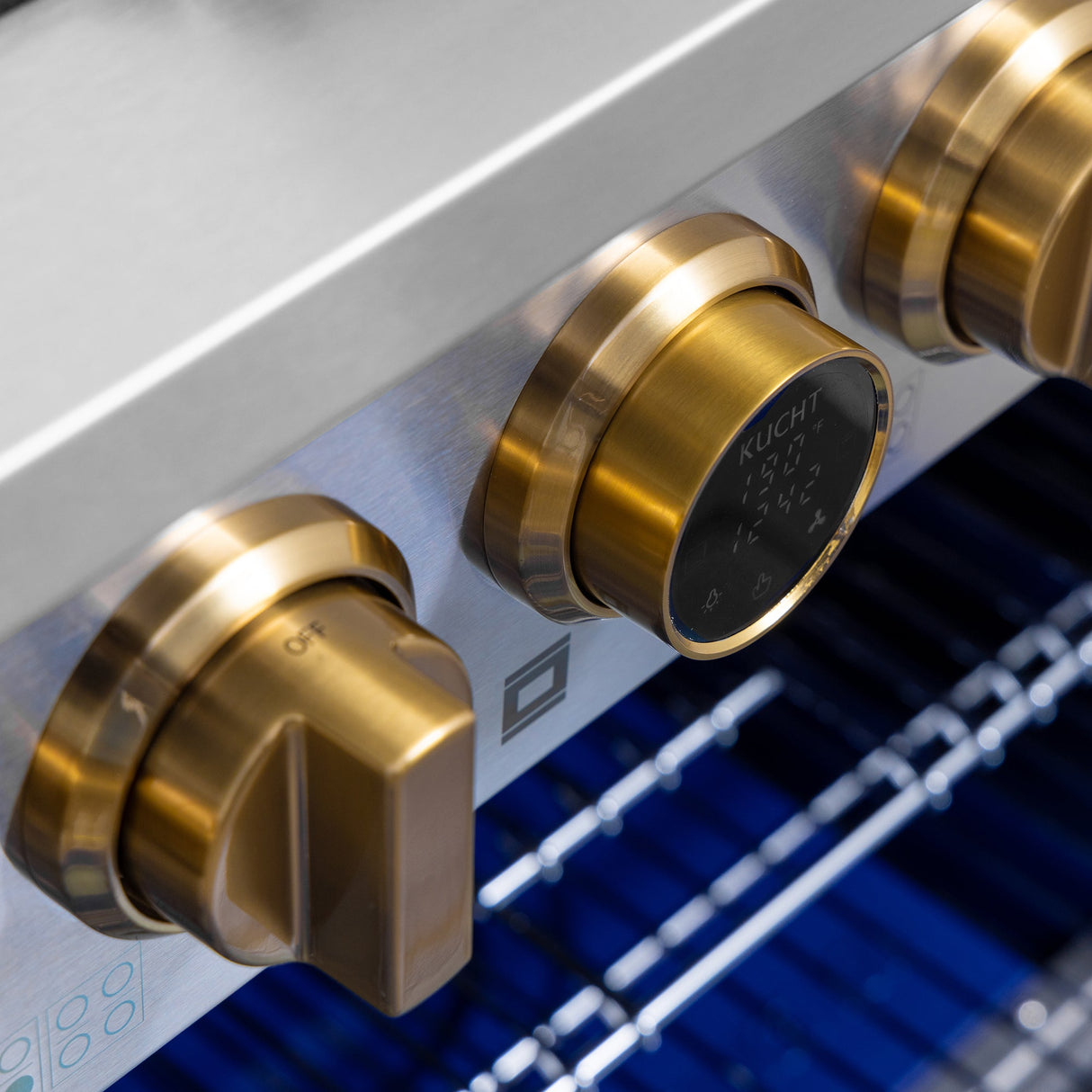 48 in. 6.7 cu. ft. 8 Burners Dual Fuel Range for Propane Gas in Stainless Steel with Kucht Horus Thermostat