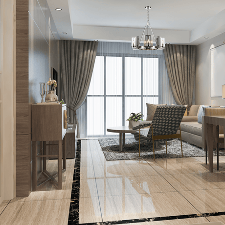 6 - Light Ring Chandelier Ceiling Light In Matte Black Finish with Clear Glass, E12 Base, Width 28" Height 22", 120V, Bulb Type B10, Socket type E12, Max wattage Per Socket 60W - BUILDMYPLACE