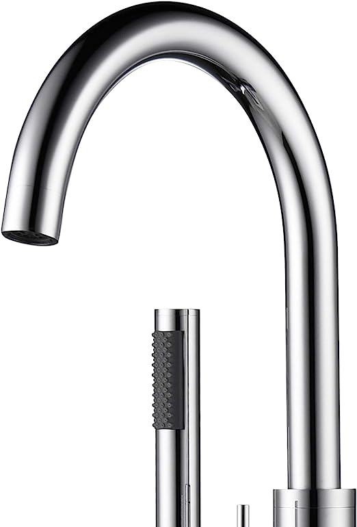 High Flow Freestanding Tub Filler, 44.7 x 8.5 x 9.65 inches