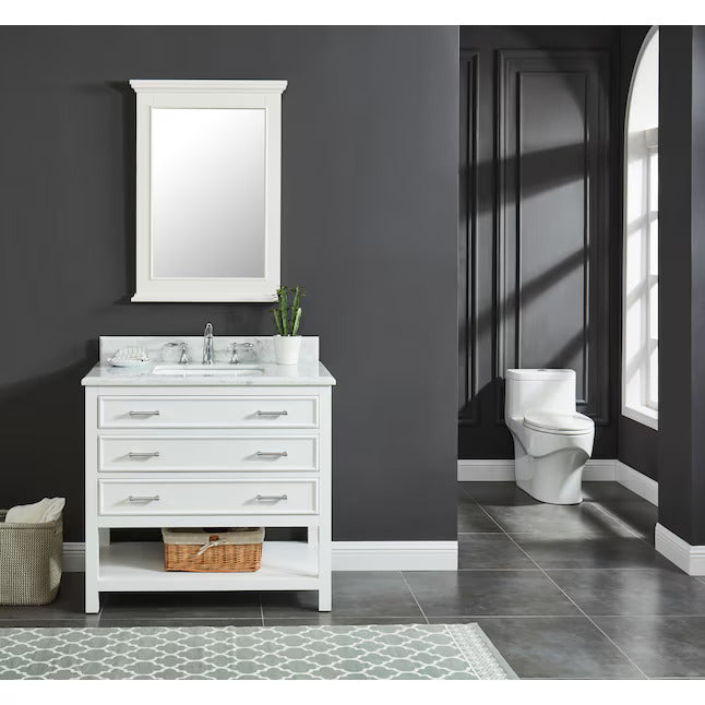 Allen-Roth Presnell 25-Inches X 36-Inches Polished Rectangle Bathroom Vanity Mirror