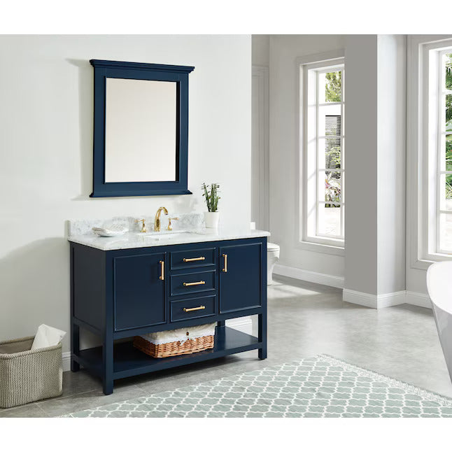 Allen-Roth Presnell 25-Inches X 36-Inches Polished Rectangle Bathroom Vanity Mirror