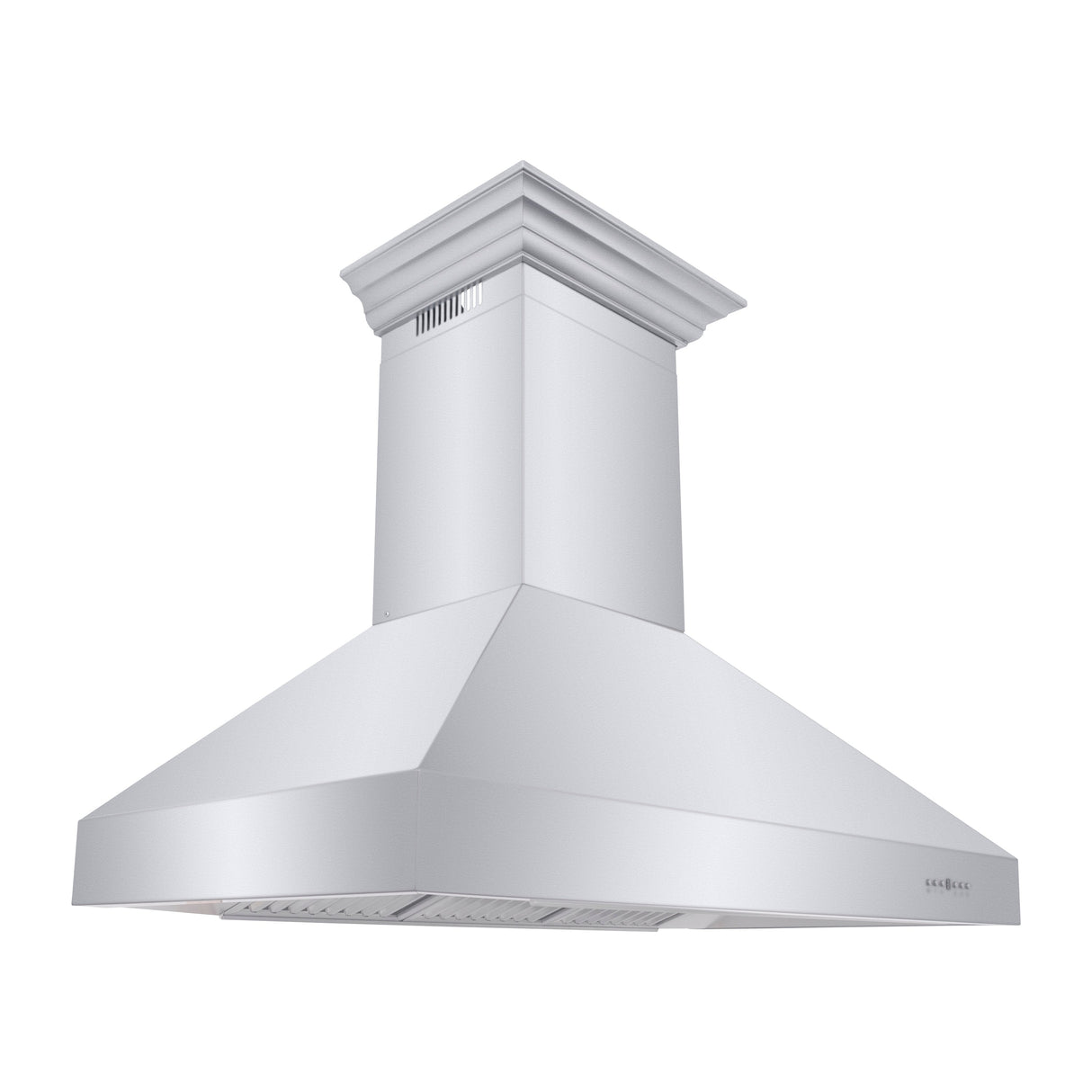 ZLINE 48" Professional Ducted Wall Mount Range Hood in Stainless Steel with Crown Molding (667CRN-48)
