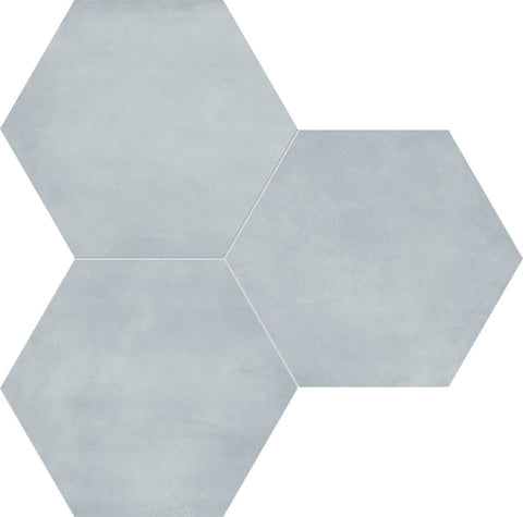 7 In Hexagon Form Tide Matte Pressed Glazed Porcelain