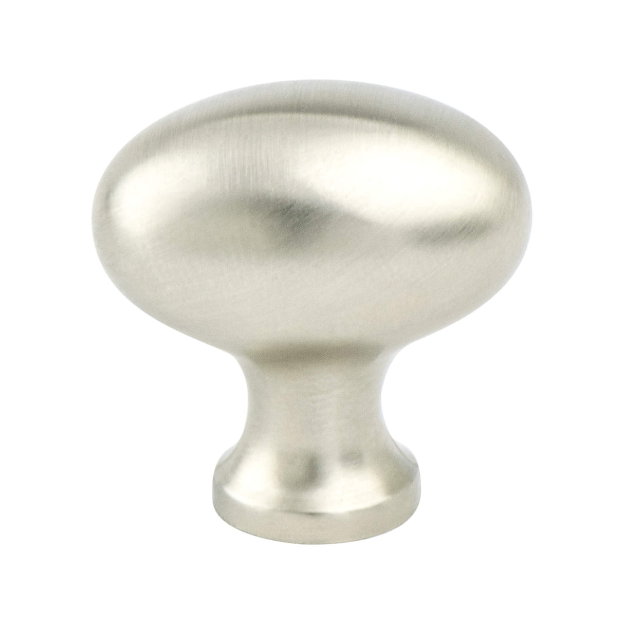 Valencia Brushed Nickel Oval Knob