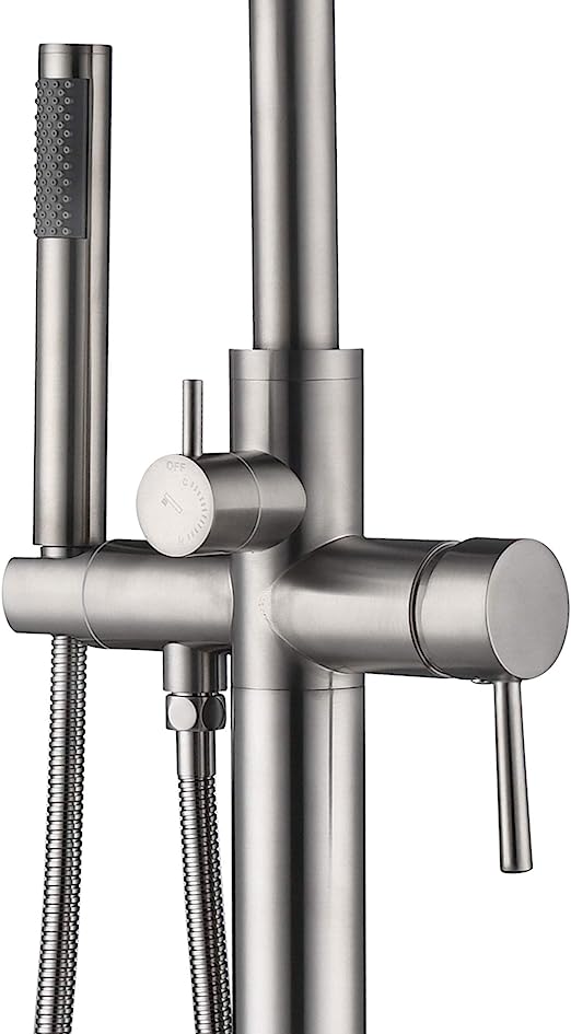High Flow Freestanding Tub Filler, 44.7 x 8.5 x 9.65 inches