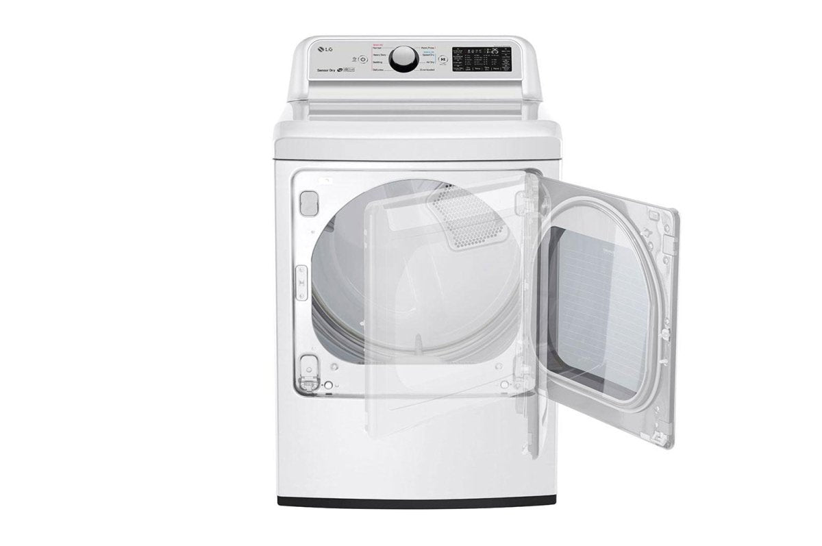 7.3 cu. ft. Ultra Large Capacity Smart wi - fi Enabled Front Load Electric Dryer with Sensor Dry Technology - BUILDMYPLACE