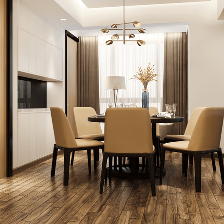 8 - Light Chandelier Ceiling Light, Curved Disk Shades, Brass Finish Hardware, Width 33.5" Height 18.5", 120V, Bulb Type B10, Socket type E12, Max wattage Per Socket 60W - BUILDMYPLACE