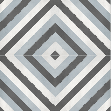 8 X 8 In Diamond Form Tide Matte Pressed Glazed Porcelain - BUILDMYPLACE