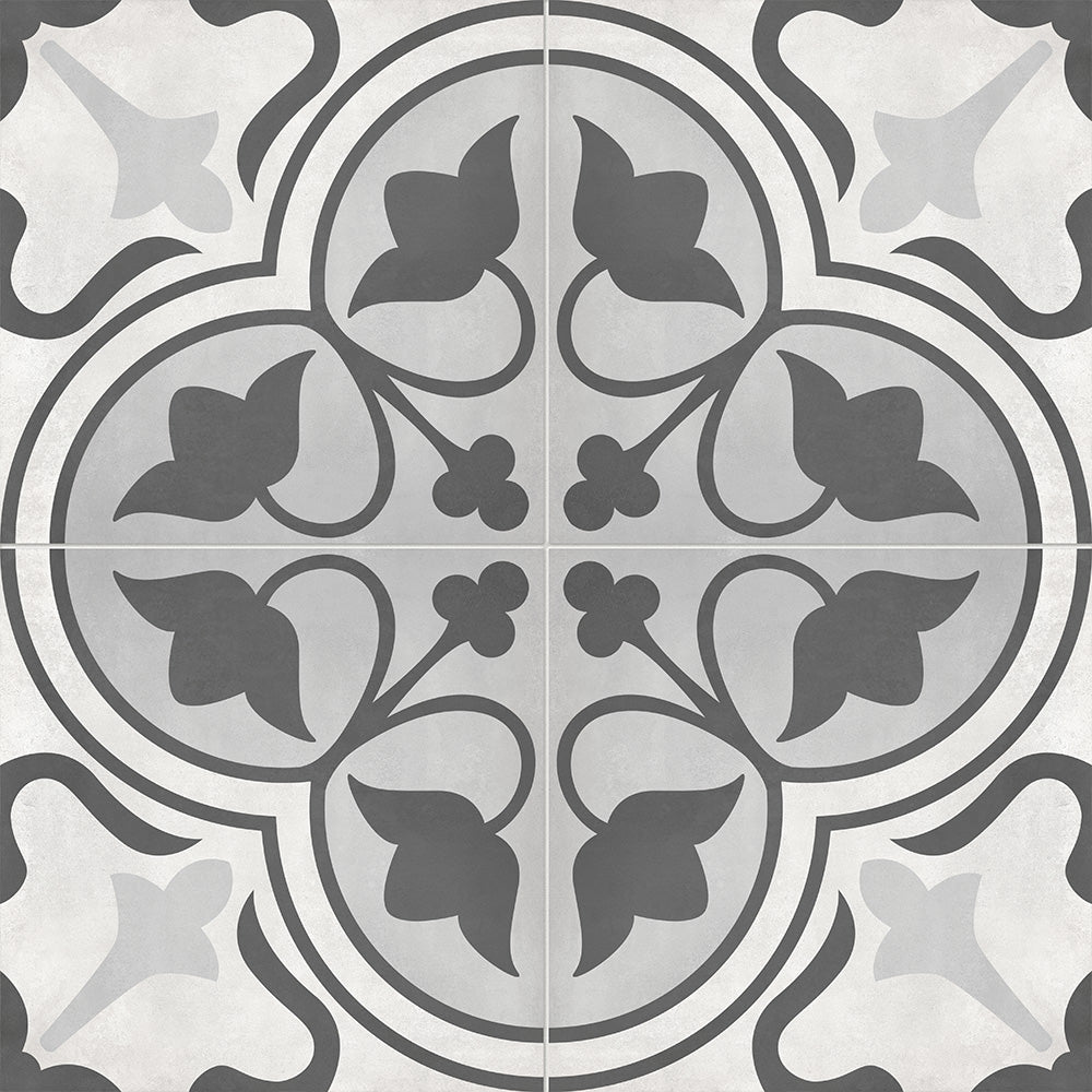 8 x 8 in. Form Ice Clover Matte Pressed Glazed Porcelain Tile - BUILDMYPLACE