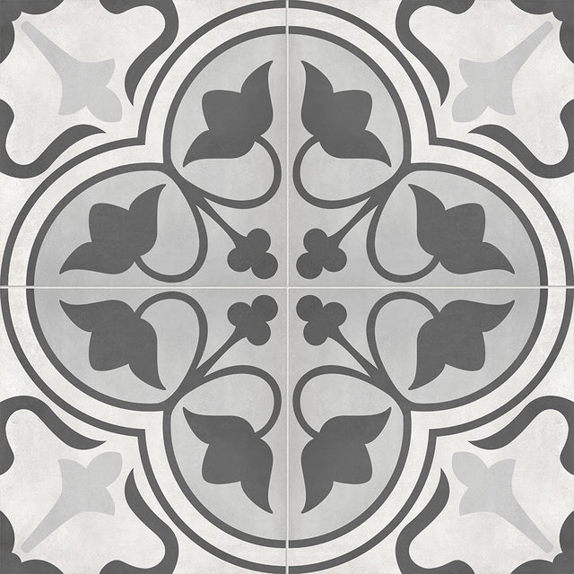 8 x 8 in. Form Ice Clover Matte Pressed Glazed Porcelain Tile - BUILDMYPLACE
