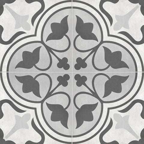 8 x 8 in. Form Ice Clover Matte Pressed Glazed Porcelain Tile