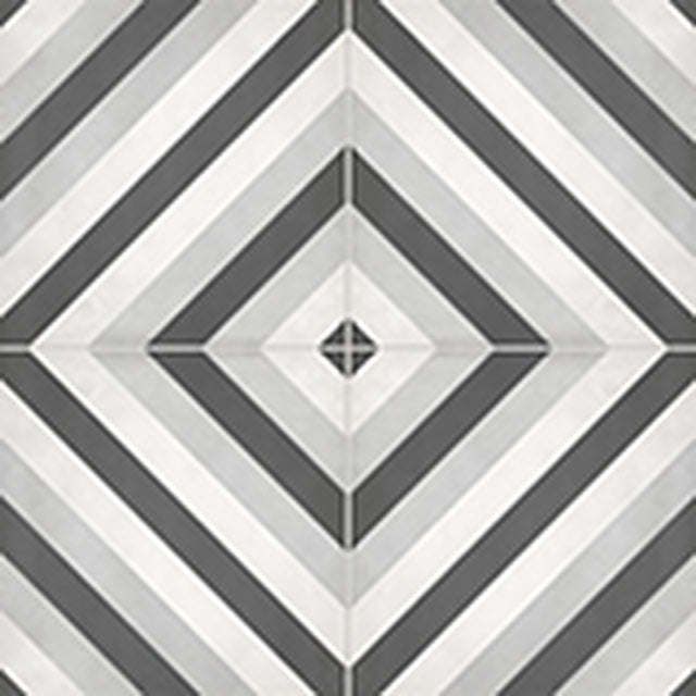 8 X 8 In Form Ice Diamond Matte Pressed Glazed Porcelain Tile - BUILDMYPLACE