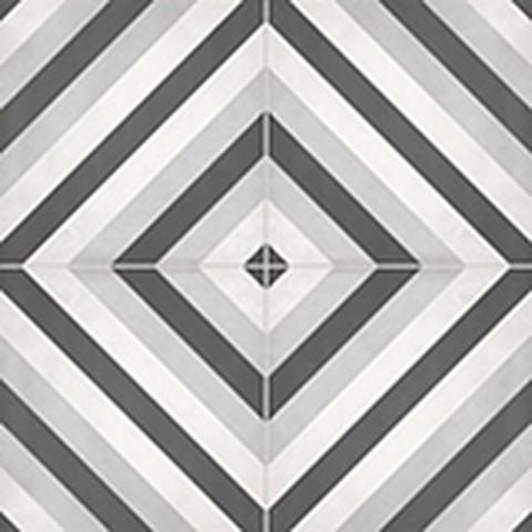 8 X 8 In Form Ice Diamond Matte Pressed Glazed Porcelain Tile
