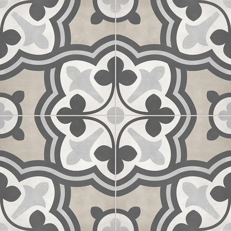 8 x 8 in. Form Sand Baroque Matte Pressed Glazed Porcelain Tile - BUILDMYPLACE