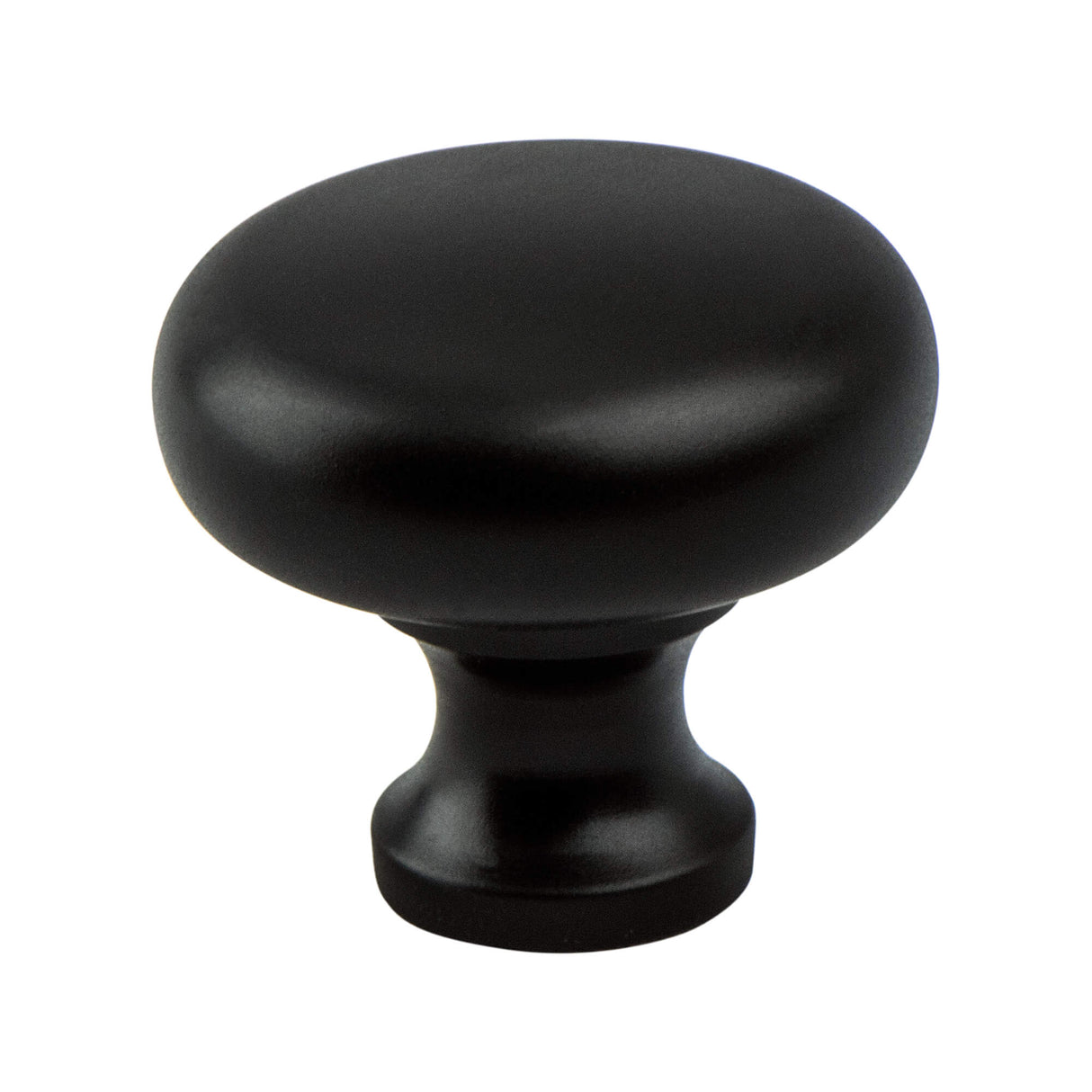 Valencia Matte Black Round Knob