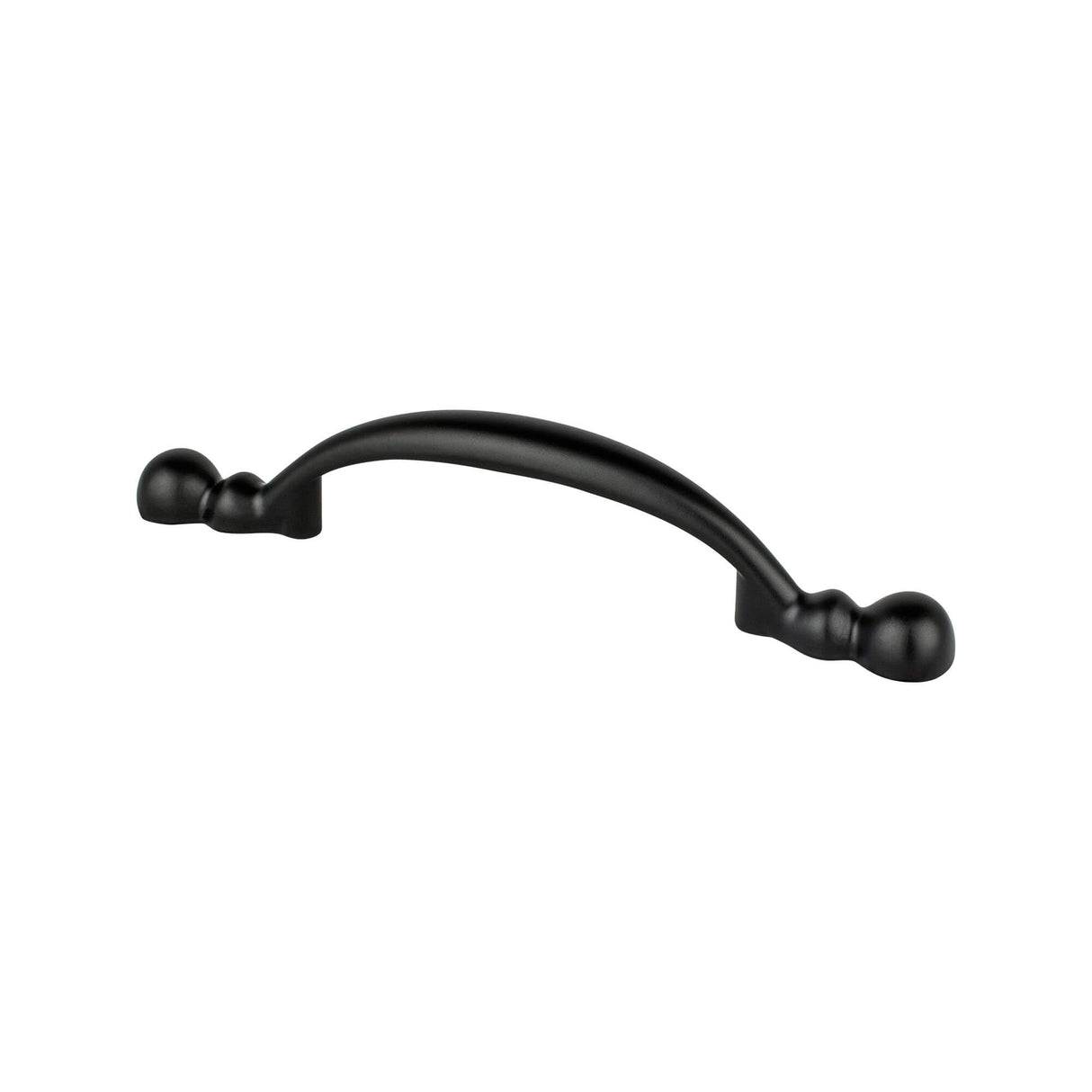 Traditional Advantage Four 3 inch CC Matte Black Rounded End Pull