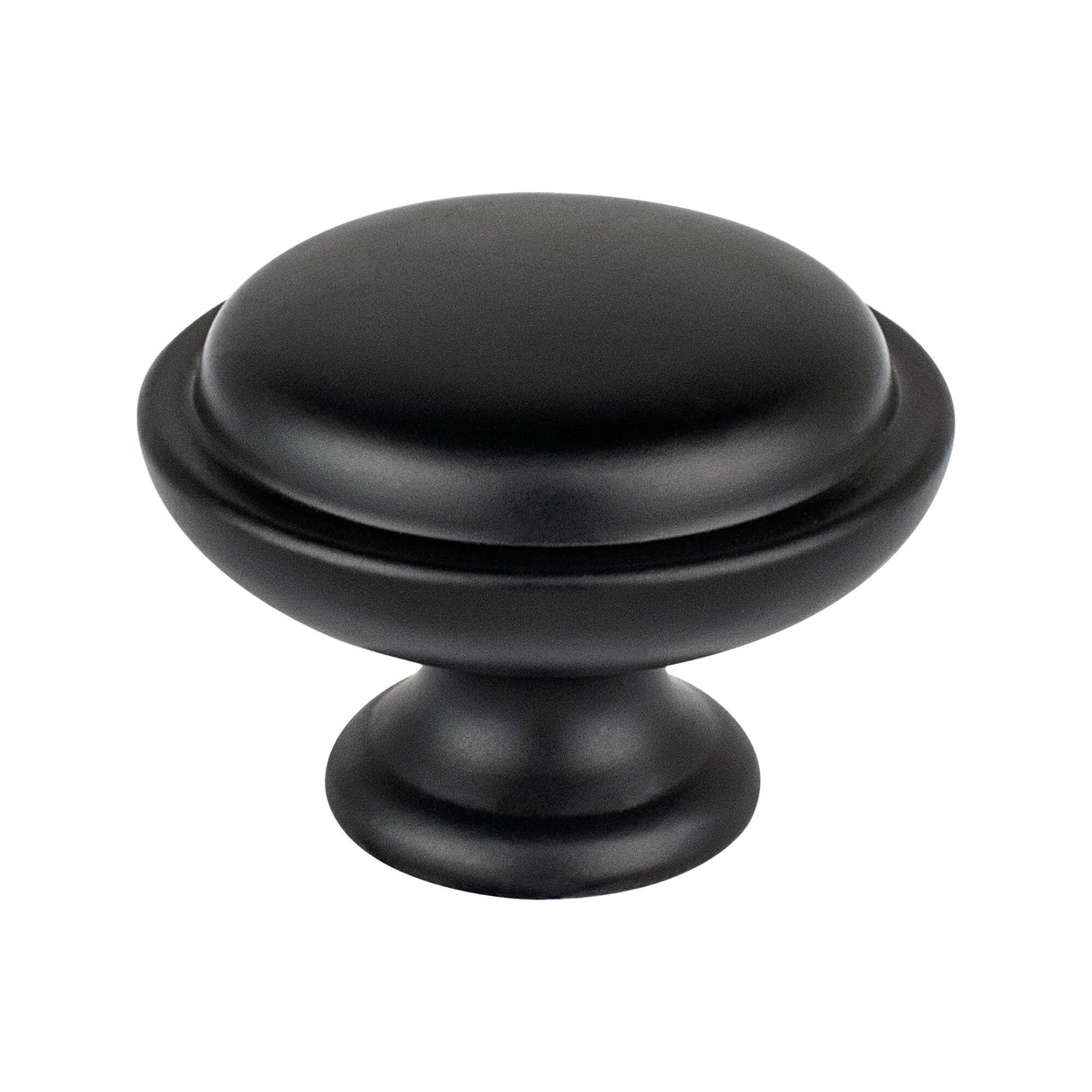 Traditional Advantage One Matte Black Rimmed Knob