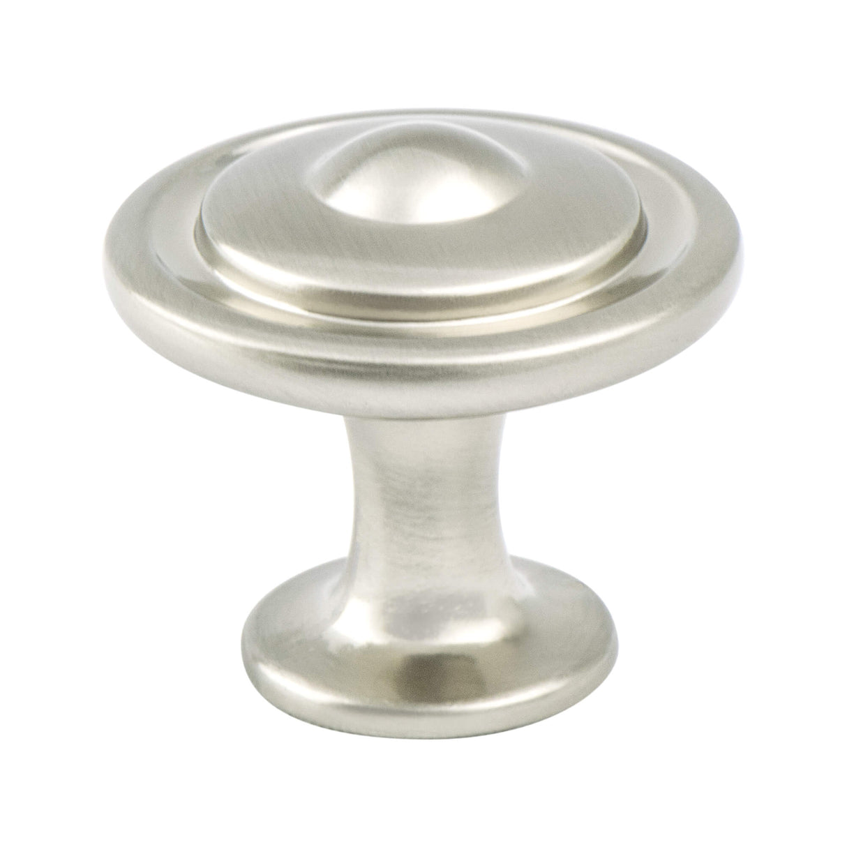 Traditional Advantage Three Brushed Nickel Button Knob