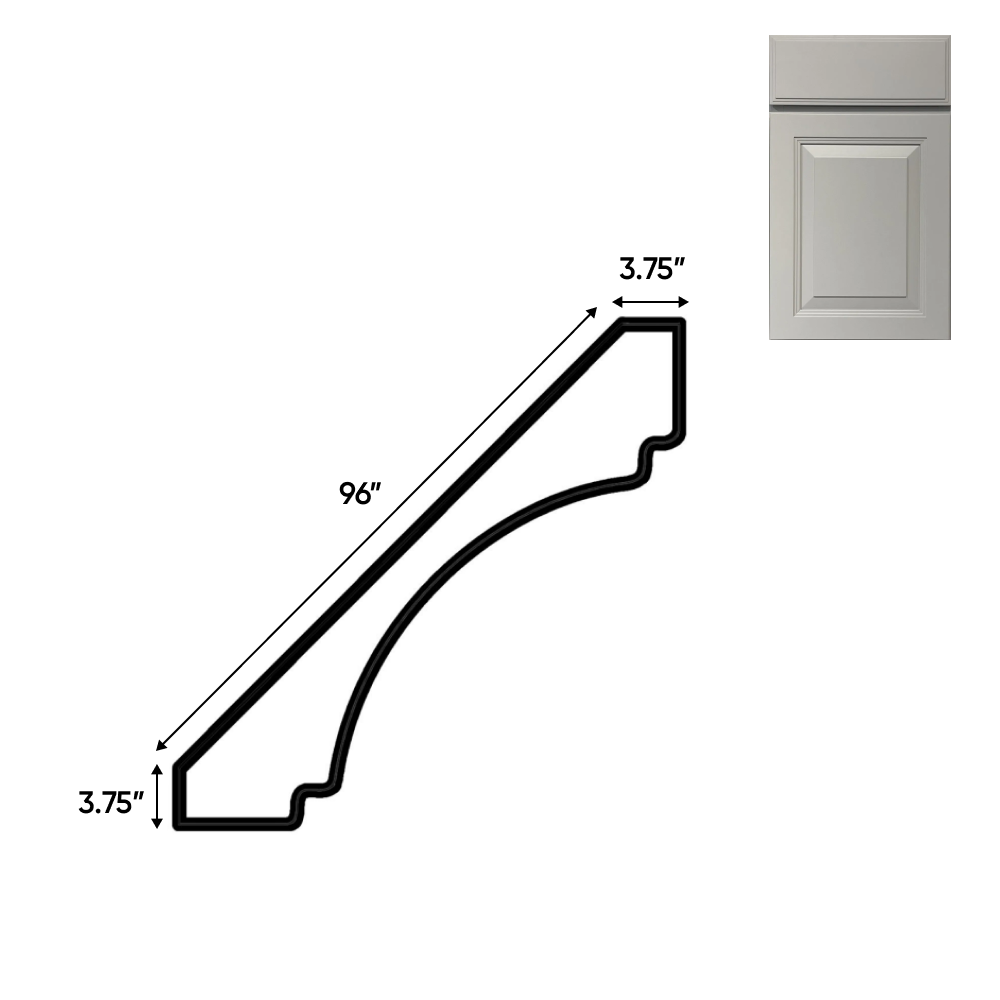 Avalon Ashen - 3.75 Inch Crown Moldings Accessories - 3.75