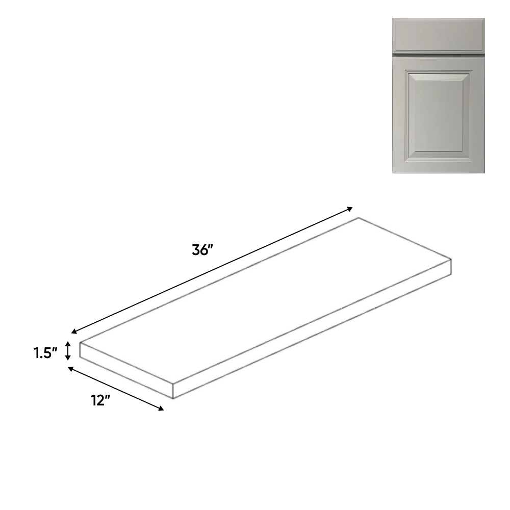 Avalon Ashen - 36 Inch Wall Shelf Accessories - 36