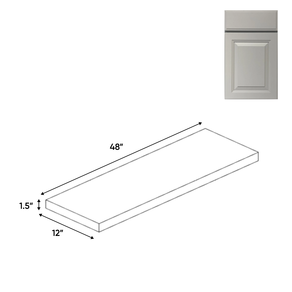 Avalon Ashen - 48 Inch Wall Shelf Accessories - 48