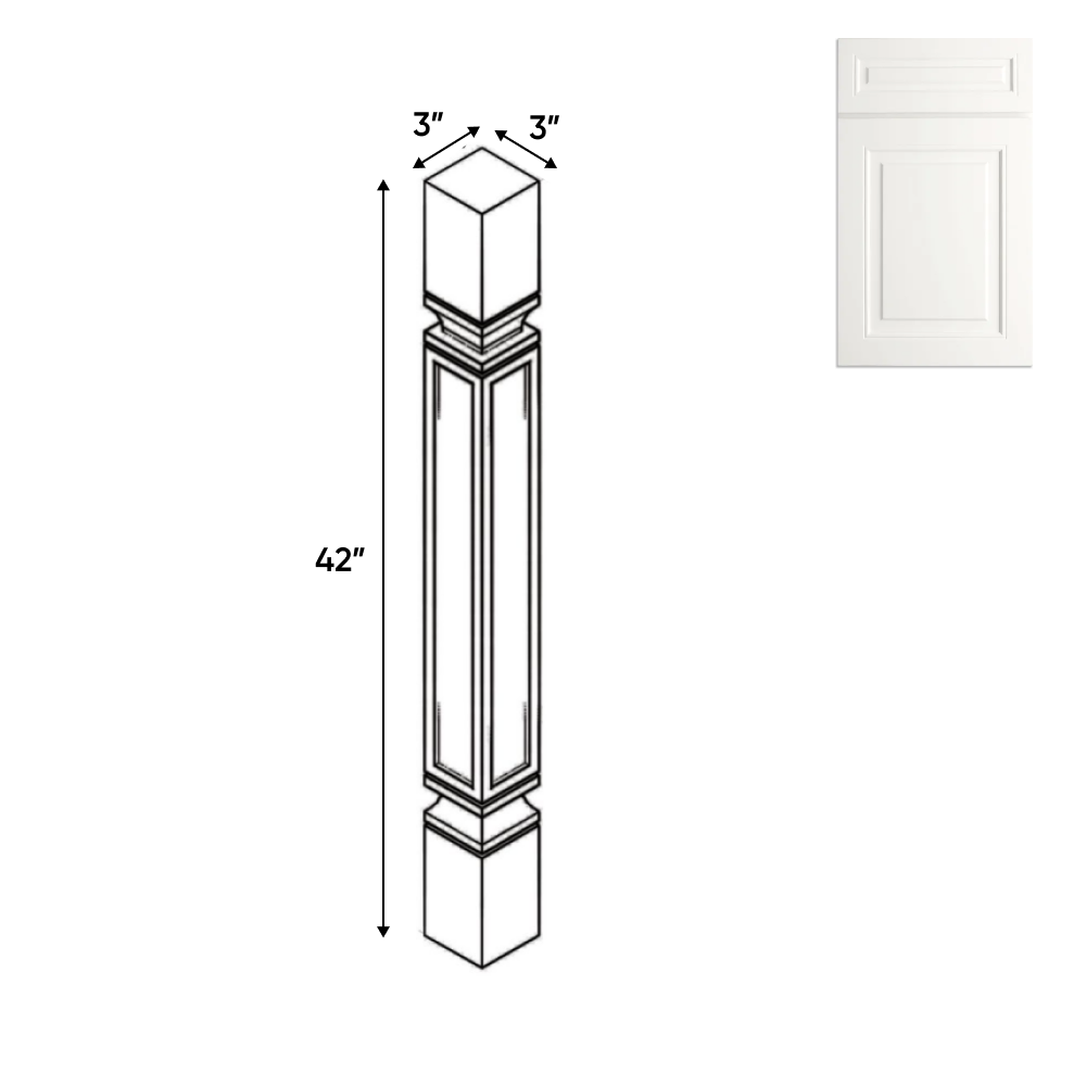 Atlas Blanco - 3 Inch Structural Accessories - 3" Width x 42" Height x 3" Depth