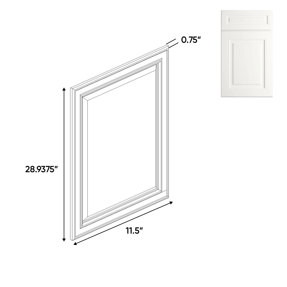 Atlas Blanco - 11.5 Inch Decorative End Panel Doors Accessories - 11.5" Width x 28.9375" Height x .75" Depth