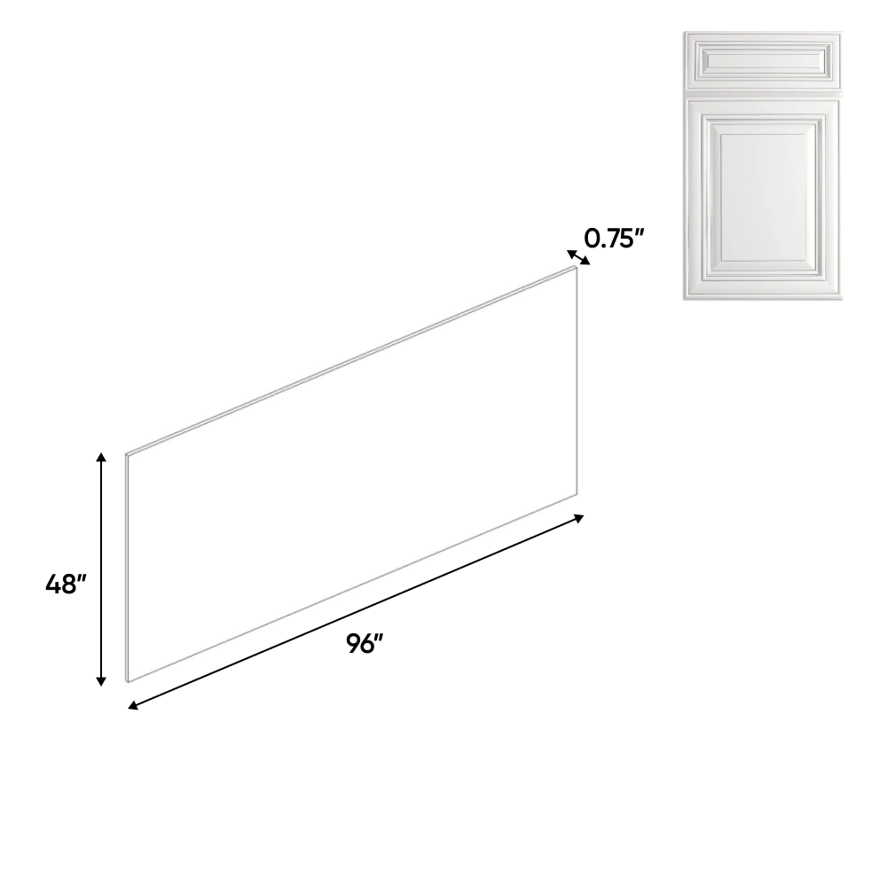Arlington Oatmeal - 48 Inch Edge Banded Panels Accessories - 48" Width x 96" Height x .75" Depth