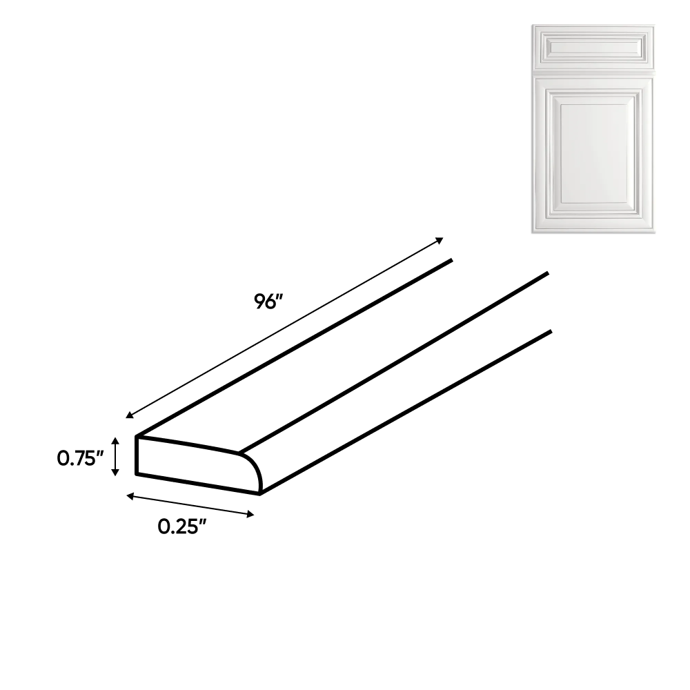 Arlington Oatmeal - 0.25 Inch Trims Accessories - .25" Width x .75" Height x 96" Depth