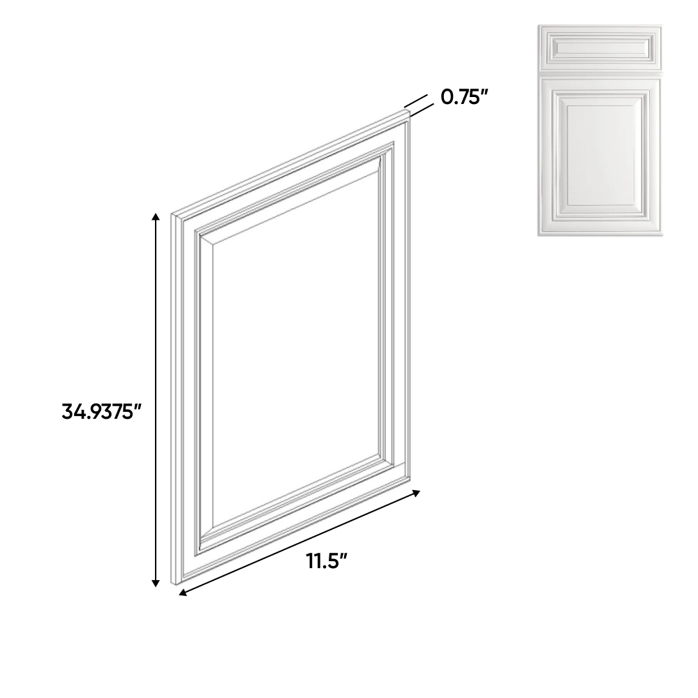 Arlington Oatmeal - 11.5 Inch Decorative End Panel Doors Accessories - 11.5" Width x 34.9375" Height x .75" Depth