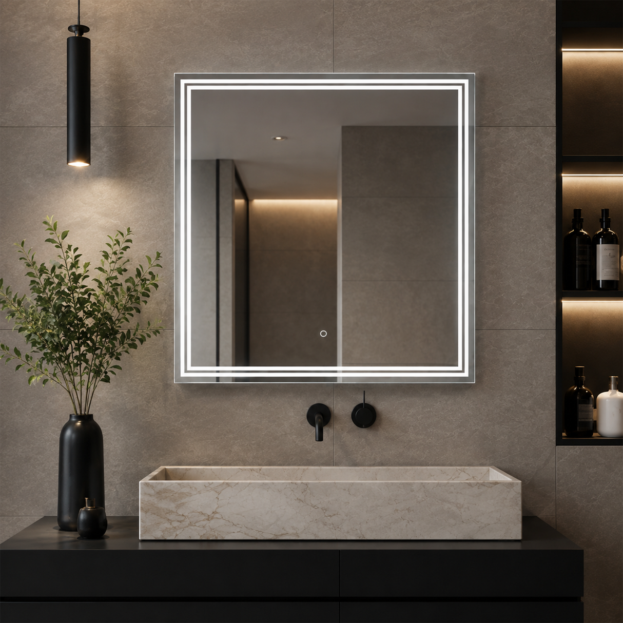 Luna 32'' Polished Edge Back-lit LED Bathroom Vanity Mirror