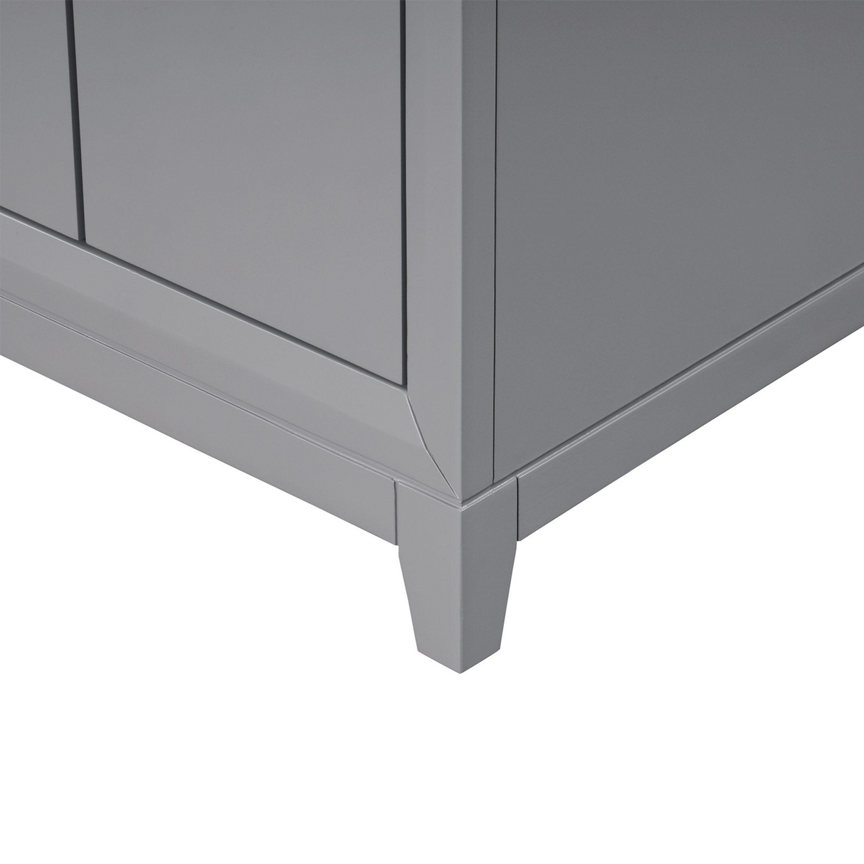 Gray 30" Luton Freestanding Solid Wood Bathroom Vanity With Crystal White Engineered Stone Sink Top & 4 In. Backsplash in Nature Wood Finish