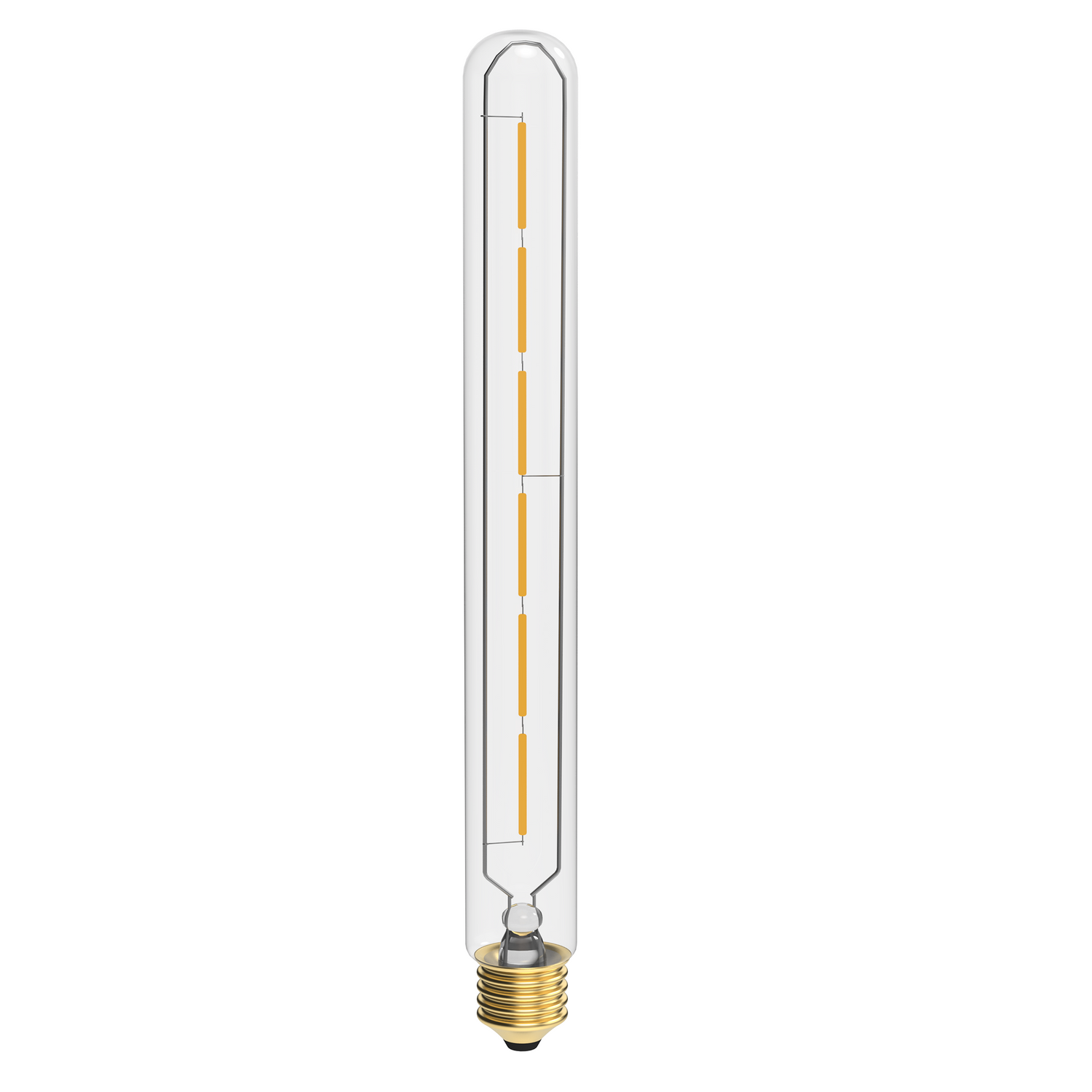 Vintage Tubular LED Filament Bulb Dimmable T10 8W LED Light Bulb, E26 Base, Clear Warm White 2700K, 900LM, 80W Equivalent, 120V/60Hz, Dimmable - D1.26"*11.8"H