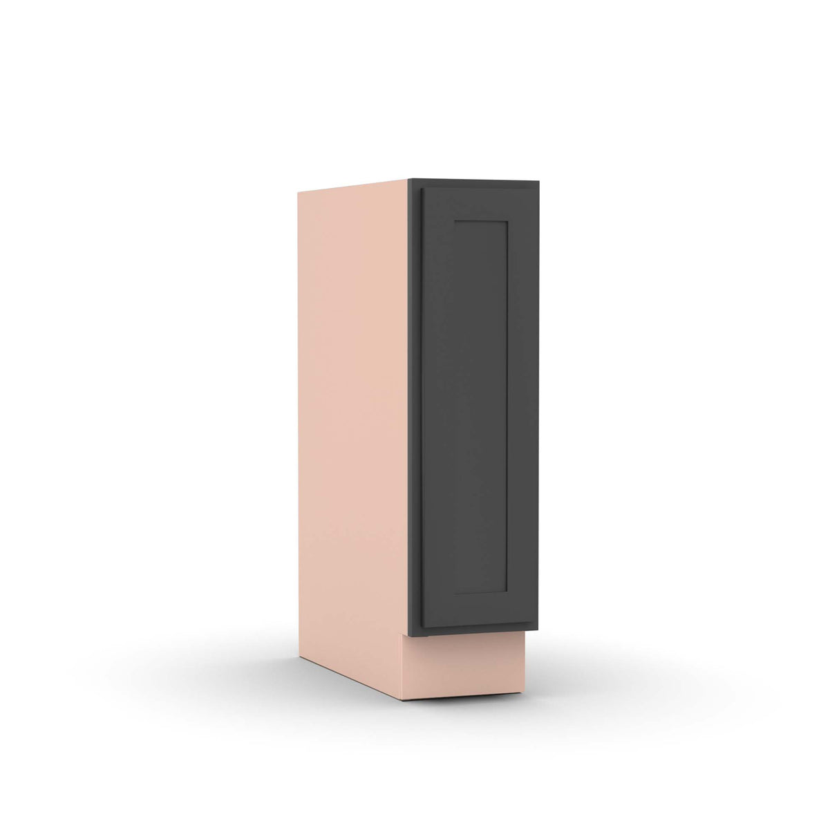 Liberty Shaker Grey - 9 Inch Full Height Single Door Base Cabinet - 09" Width x 34.5" Height x 24" Depth
