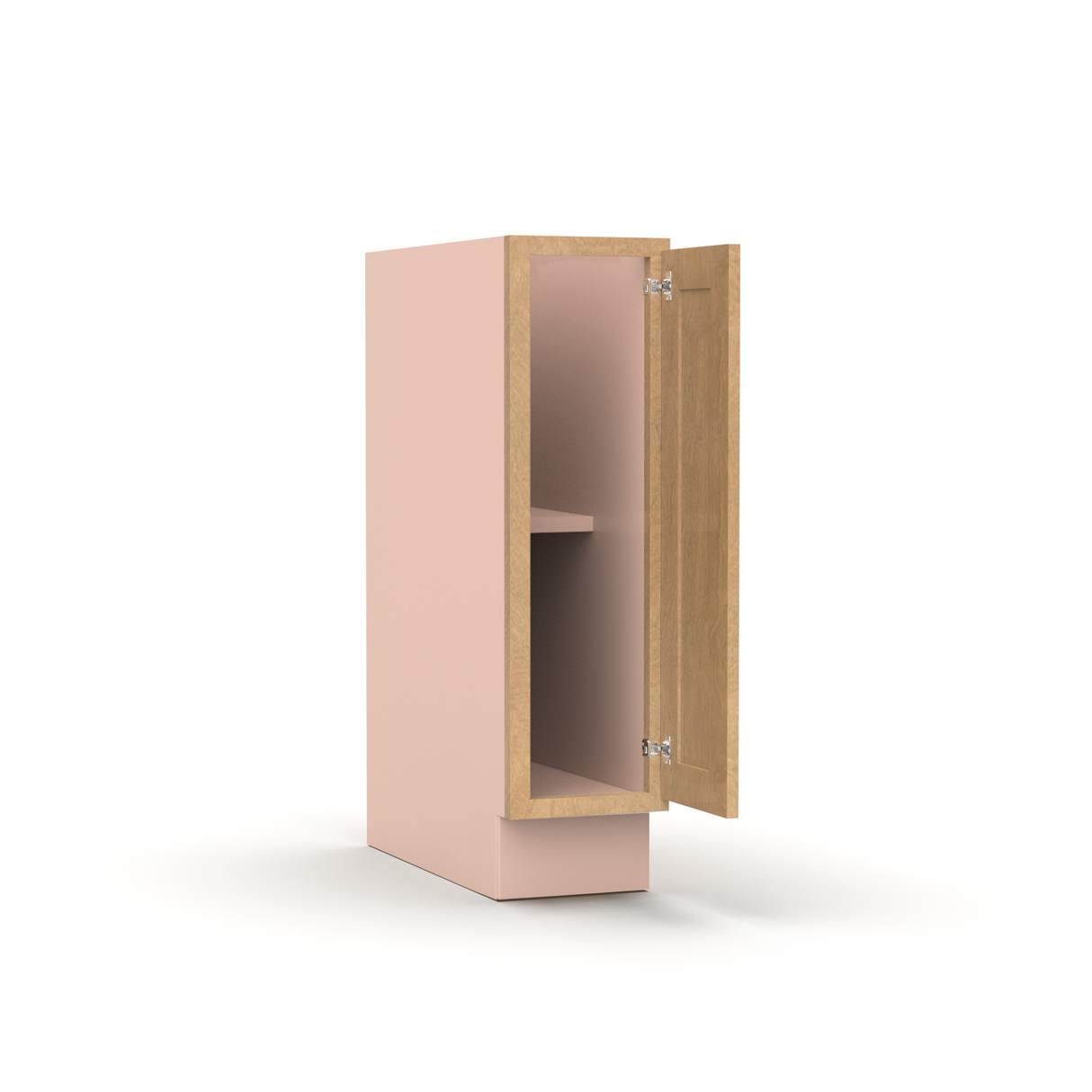 Liberty Shaker Karamel - 9 Inch Full Height Single Door Base Cabinet - 09" Width x 34.5" Height x 24" Depth