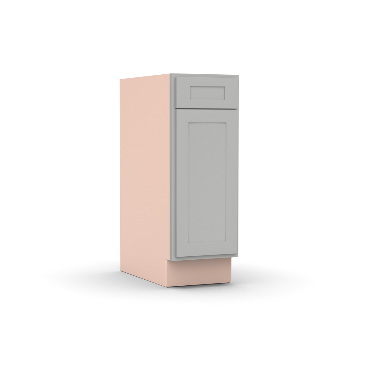 Liberty Shaker Ashen - 12 Inch Single Door Base Cabinet - 12" Width x 34.5" Height x 24" Depth