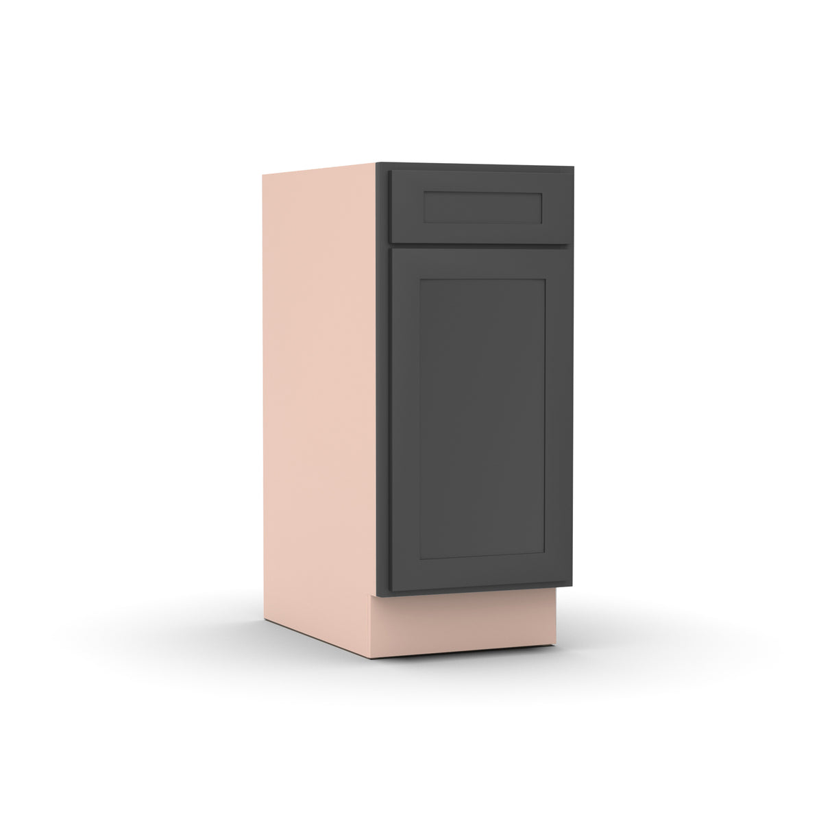 Liberty Shaker Grey - 15 Inch Single Door Base Cabinet - 15" Width x 34.5" Height x 24" Depth